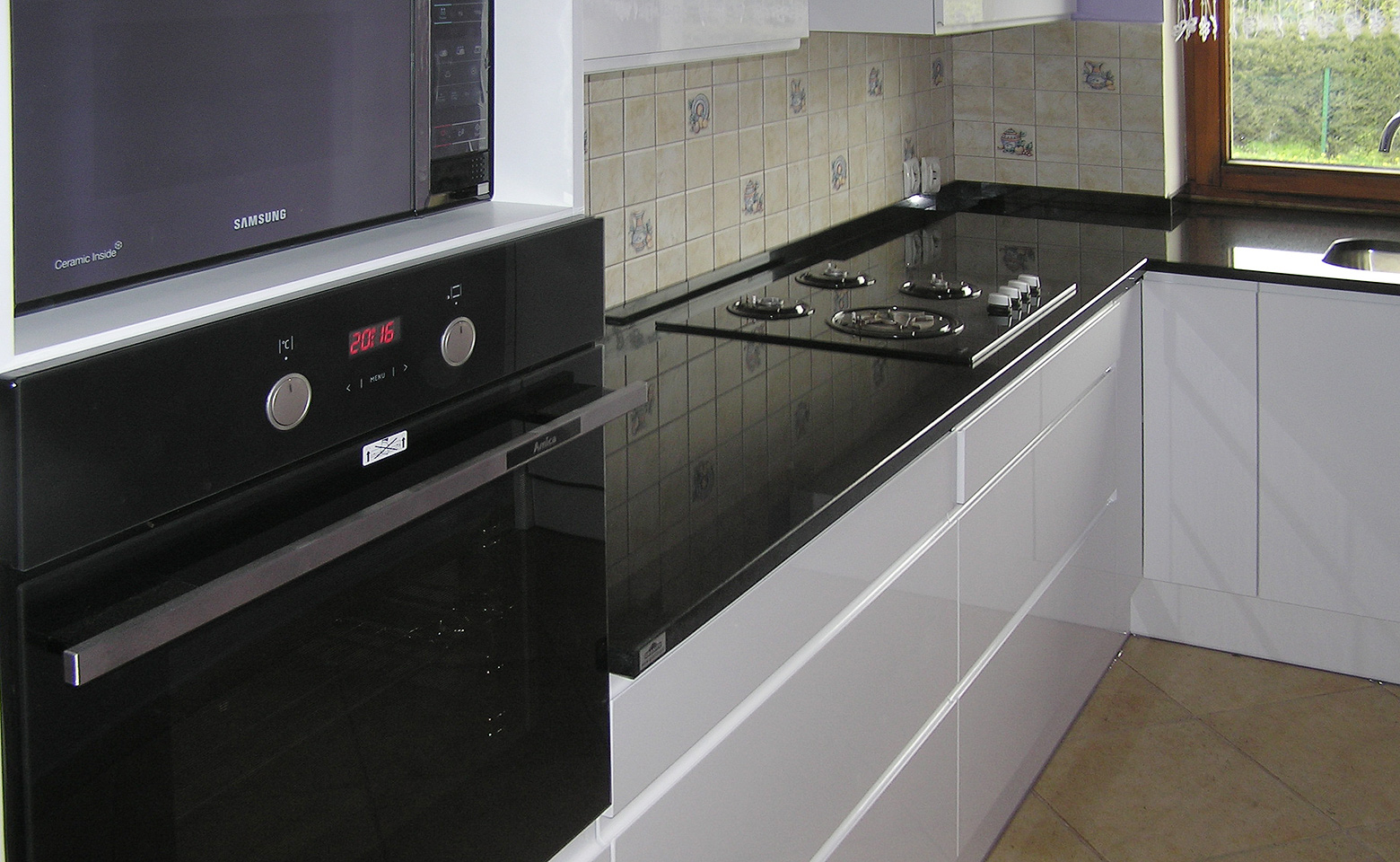 Granit siyah düz tezgâh